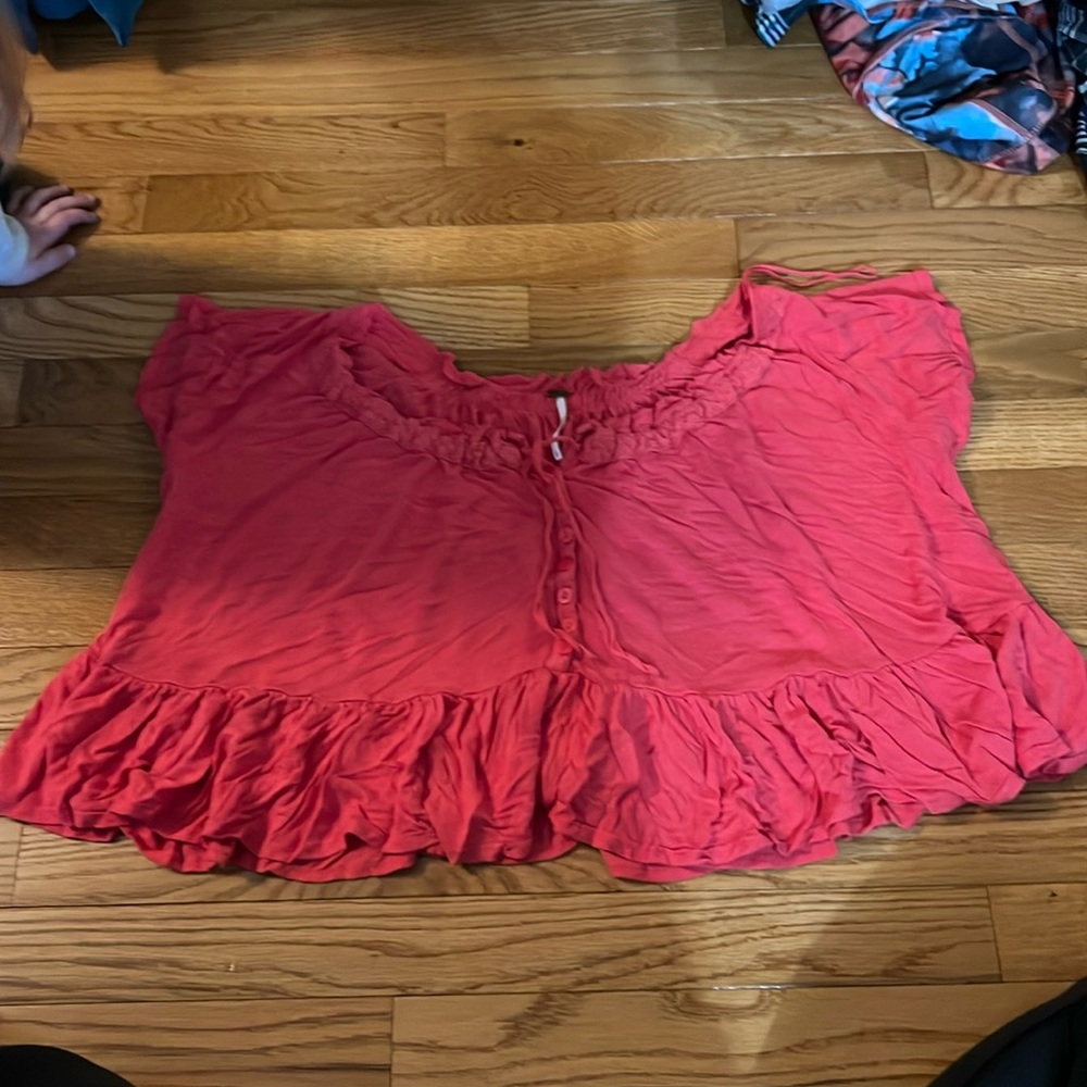 Free people flowy short sleeve top